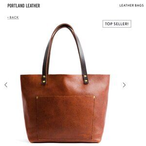 Portland Leather Goods Small Tote in Nutmeg